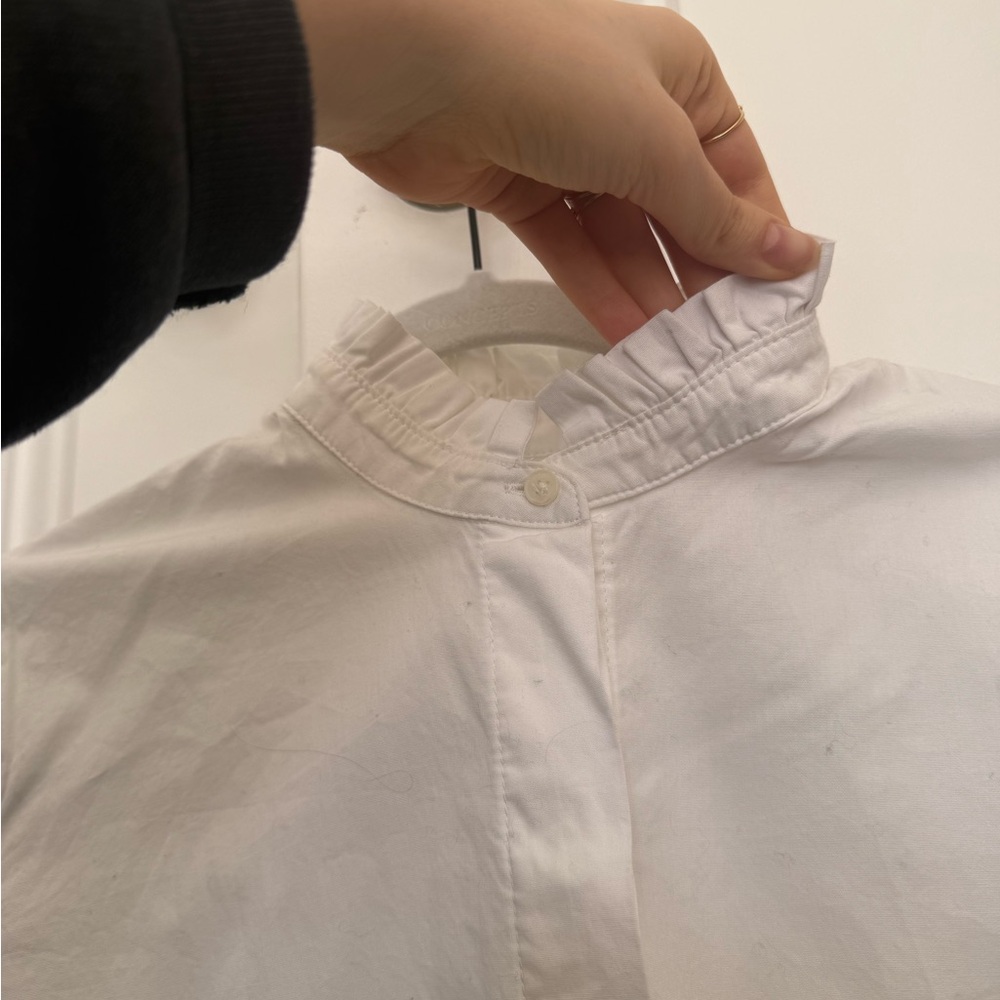 Women’s Button Down with Ruffle - Picture 3 of 5